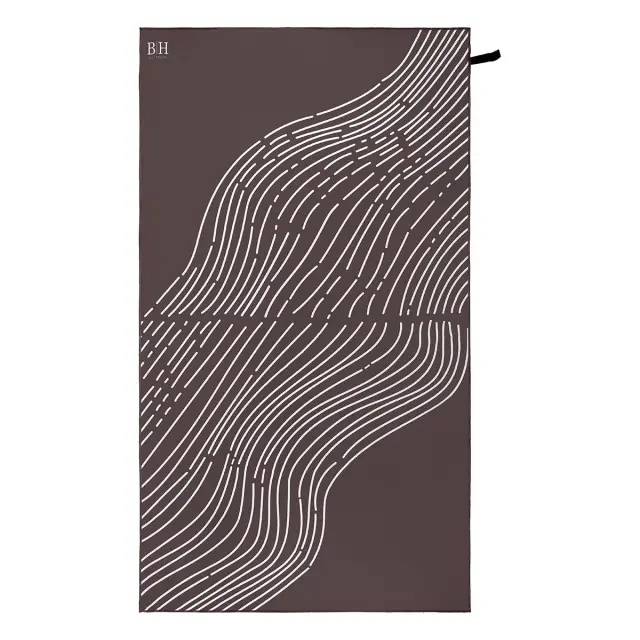 Beauty Home Πετσέτα θαλάσσης διπλής όψης Microfiber 200gsm Art 2294 90x160 Καφέ