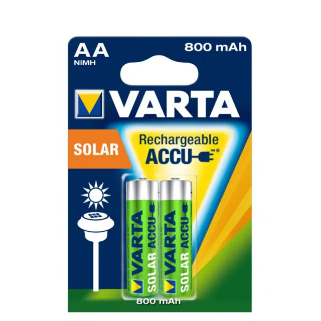 Varta Recharge Accu Solar AA επαναφορτιζόμενες μπαταρίες Ni-MH 800mAh 1.2V 2τμχ