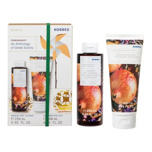 Korres Promo Pomegranate Grove Renewing Αφρόλουτρο 250ml & Pomegranate Grove Smoothing Ενυδατικό Γαλάκτωμα Σώματος 200ml 1σετ