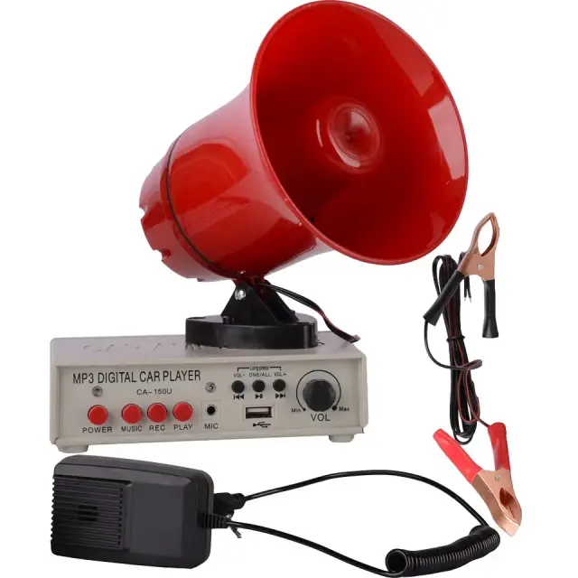 Σετ ενισχυτής αυτοκινήτου με Mp3 Player-κόρνα και μικρόφωνο 25W 2