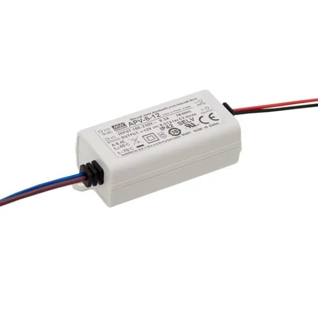 AC-DC Single output LED Driver Constant Voltage (C.V.); Input 90-264Vac; Output 12Vdc at 0.67A 8W