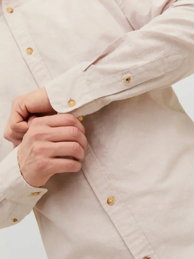 JJESUMMER SHIRT L/S S23 SN Beige 2