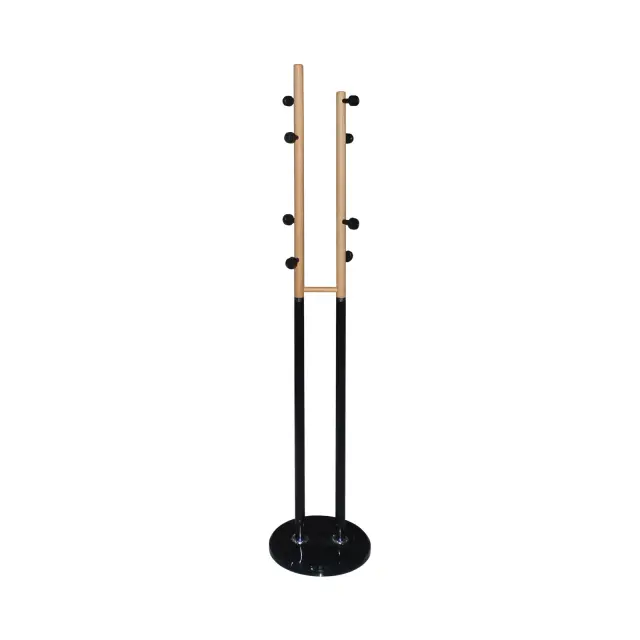 Καλόγερος NORDIC DUO Μαύρο/Φυσικό Μέταλλο Φ37x170cm