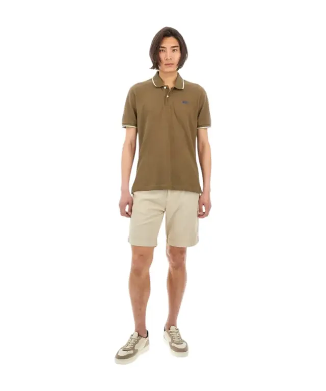 La Martina - Ανδρικό T-Shirt Polo Anthony Regular Fit BPMP04-PK031-03197 Χακί 3