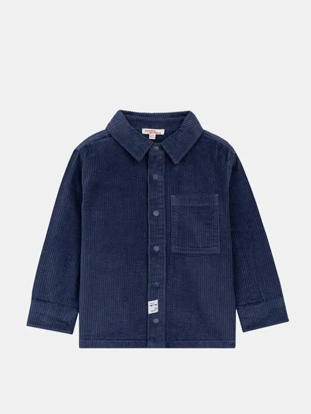 Παιδικό Πουκάμισο για Αγόρια Velvet Shirt ΜΠΛΕ