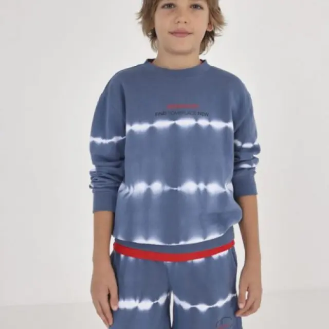 Junior 10 έως 18 ετών Βερμούδα tie dye από βαμβάκι μπλε μεσαίο 2