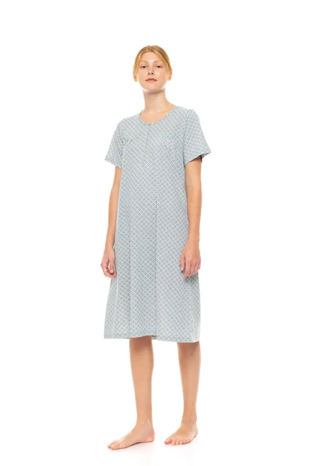 S1482 - Type - NIGHTGOWN CLASSIC FOREST GREEN GEO 2