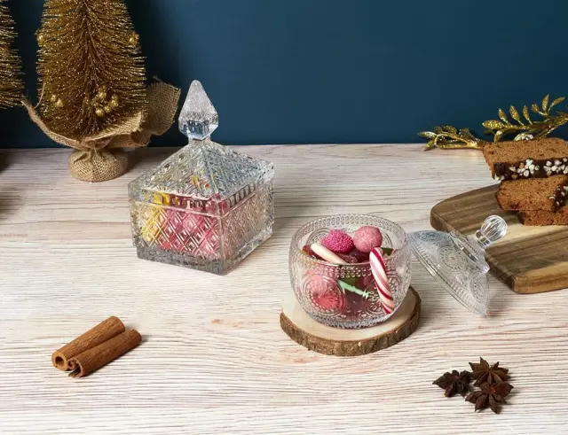 Διακοσμητική Φοντανιέρα Home Deco Factory με καπάκι και διαστάσεις 9x9x12cm KA6236 3