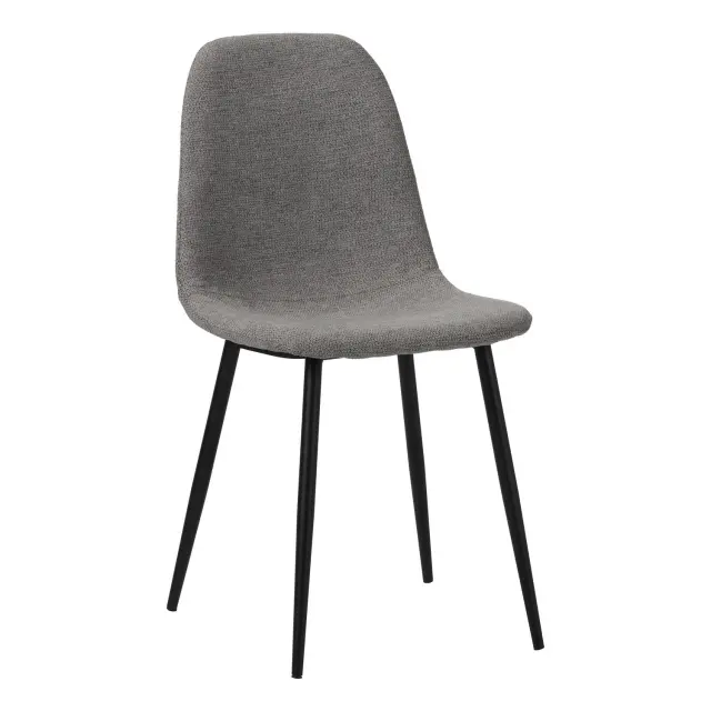 Καρέκλα Clara Unihome Γκρί/Μαύρο 55x58,5x93εκ (Σετ 4 τεμαχίων)