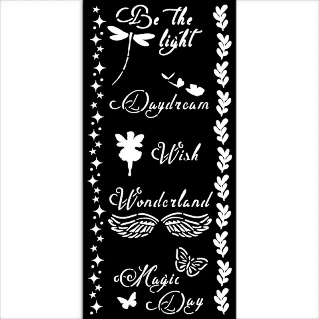 Thick Stencil 12x25cm, Stamperia, Wonderland, Magic Day