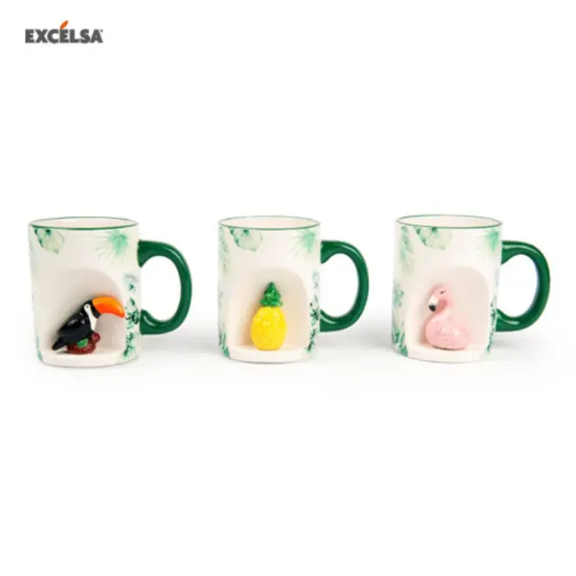 Excelsa Tropical Κούπα κεραμική με 3D φιγούρα: Ανανάς 2