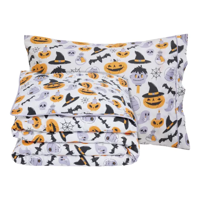 Σετ Παπλωματοθήκη 160x240 Μονή Kid Das Home 4967 Orange-Grey 70% Βαμβάκι-30% Πολυέστερ 3