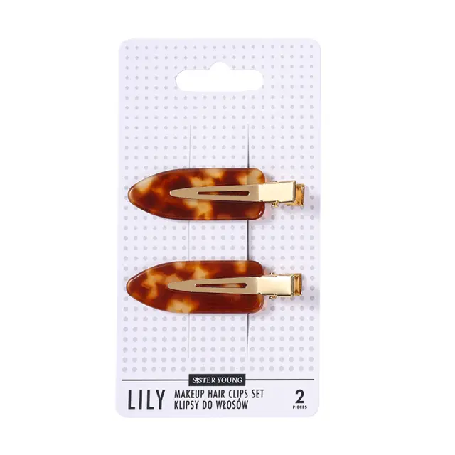 Sister Young LILY Makeup Hair Clips Set Dark Brown (2 τεμάχια)