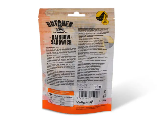 Vadigran Butcher BBQ Chicken Rainbow Sandwich Mini 70gr 2