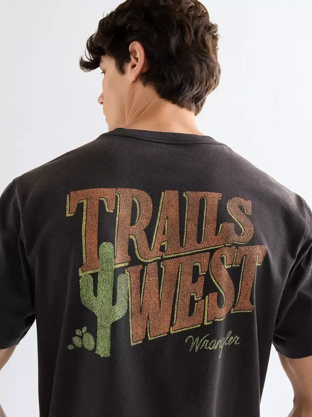 Wrangler Ανδρικό GRAPHIC T-Shirt 112378003 – Black - M 3