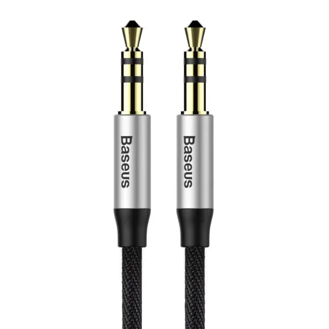 Baseus Καλώδιο Ήχου Yiven mini Jack 3,5mm AUX 1,5m Black / Silver (CAM30-CS1)