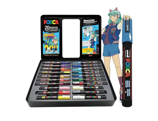 Σετ Ζωγραφικής Uni Posca Manga Hero - 20 τεμάχιαPC METAL MANGA HERO 2