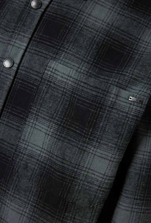 FunkyBuddha ανδρικό καρό overshirt flannel FBM014-050-05-1 2