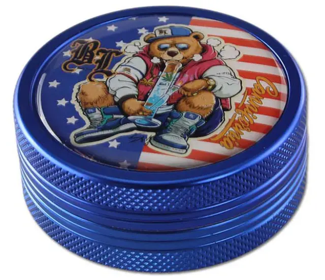 Grinder Τρίφτης 50mm Αλουμίνιο Σχέδιο Cannifornia Blue - 2 Parts