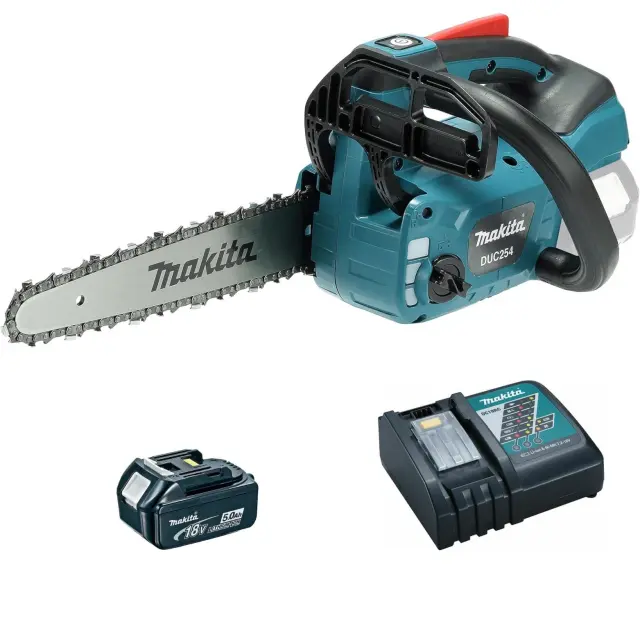 Makita DUC254RT - Αλυσοπρίονο Μπαταρίας Brushless 18V με Λάμα 25cm, με Φορτιστή + με 1 Μπαταρία (1x 5.0Ah)
