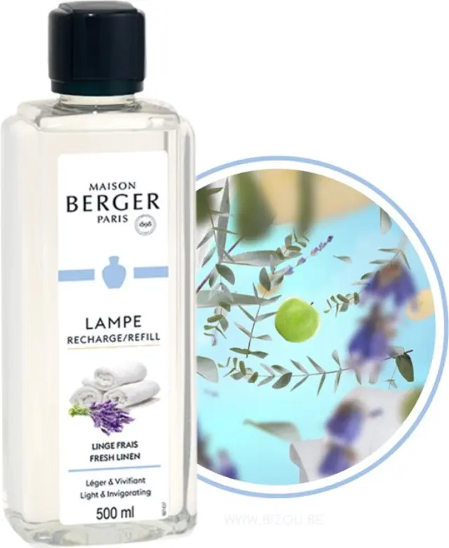 Maison Berger Paris Lampe Berger Refill Υγρό Αναπλήρωσης Καταλυτικής Λάμπας Fresh Linen 500ml 3