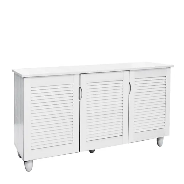Παπουτσοθήκη 3 Πόρτες Άσπρη 114x34x68cm