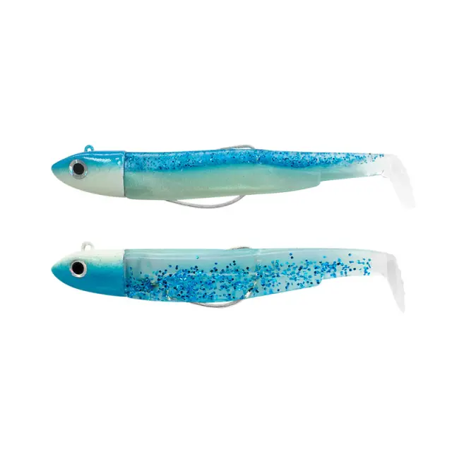Σιλικονούχο Fiiish Black Minnow Νο2 Combo BM922 Double Combo Off Shore - 10gr Blue Glow + Shiny Blue
