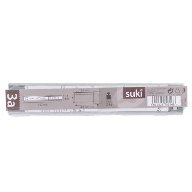 Οδηγός Συρταριού Με Ρουλεμάν 17x182mm Μερικό Άνοιγμα 2