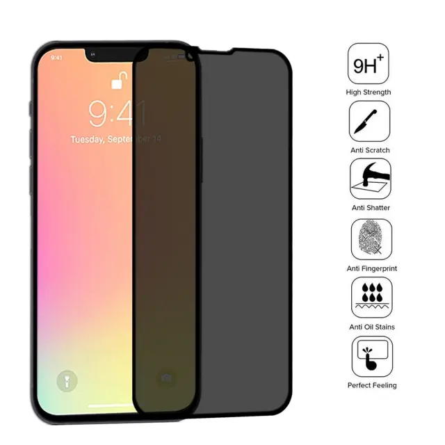 Privacy Tempered Glass για iPhone 13 Mini-Black OEM