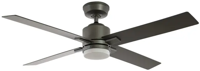 Hunter Mila 132 Matte Silver - Ανεμιστήρας Οροφής με Φωτιστικό 2