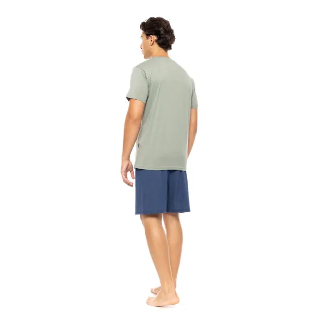 Ανδρική Πυτζάμα S-M573 Navy Moss Sea Green Ulisse 3