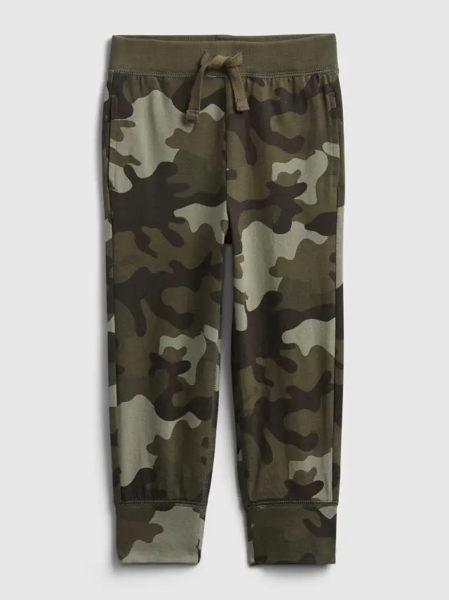 Μωβ Νηπιακό 100% Οργανικό Βαμβάκι Mix and Match Camo Pull-On Παντελόνι green camo - 12-18M
