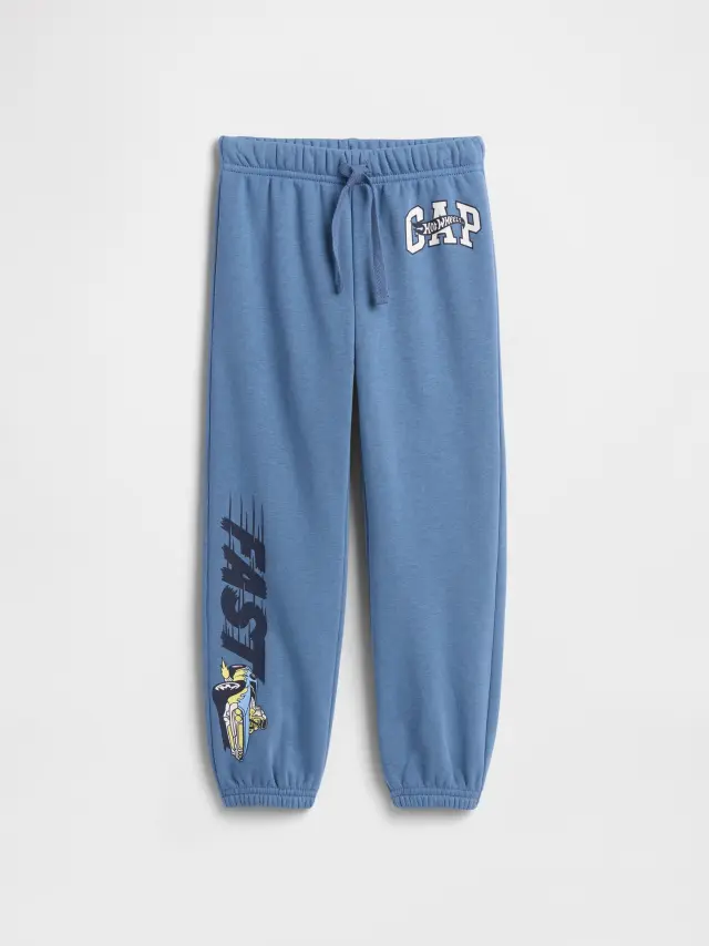 babyGap | Hot Wheels Relaxed Pull-On Logo Jogger Παντελόνι Φόρμα Bainbridge blue - 6-12M