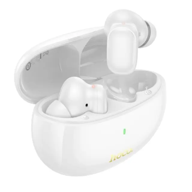 Hoco In-ear Bluetooth Handsfree Ακουστικά με Θήκη Φόρτισης Άσπρα EQ17