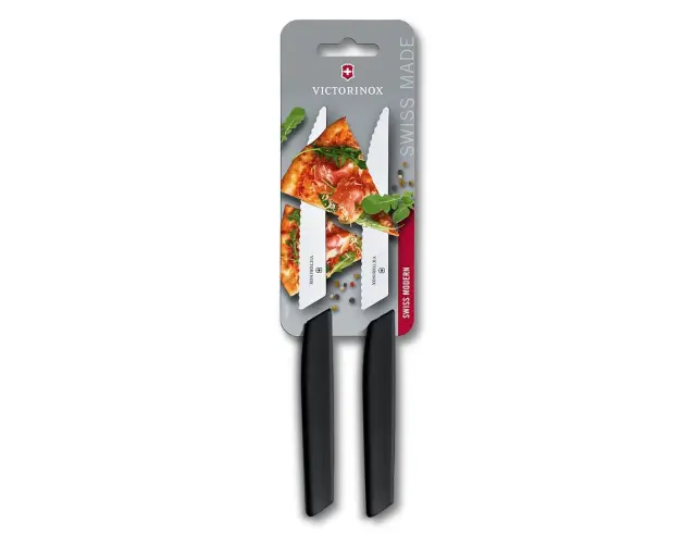 Σετ Μαχαίρια Μπριζόλας Victorinox Swiss Modern με μήκος λεπίδας 12cm - Black - 2 τεμάχια6.9003.12WB 2