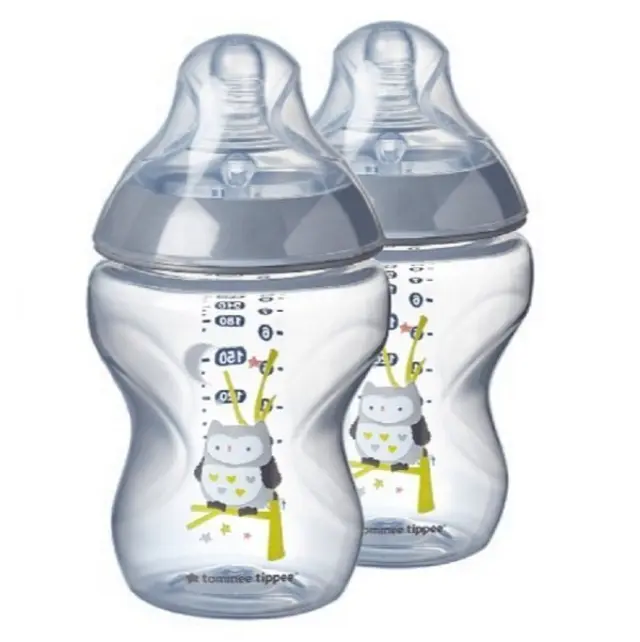 Tommee Tippee Closer to Nature Μπιμπερο (0m+) - Ollie the Owl 2x260ml