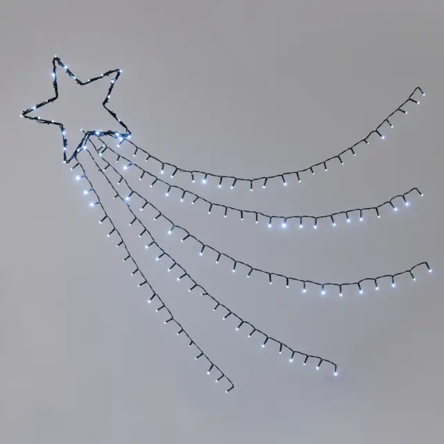 ΠΕΦΤΑΣΤΕΡΙΑ 5 150 LED ΣΕ ΣΕΙΡΑ ΑΝΑ 1m ΣΤΑΘΕΡΑ ΨΥΧΡΟ ΛΕΥΚΟ 8 ΠΡΟΓΡΑΜΜΑΤΑ ΑΝΤΑΠΤΟΡΑ 4.5VDC ΜΕ ΚΑΛΩΔΙΟ 5m IP44 300mm / X081502225