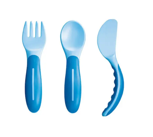 Mam Baby's Cutlery Πιρουνάκι - κουταλάκι - μαχαιράκι 6+ Μηνών (515Β) Μπλε, 3 τμχ