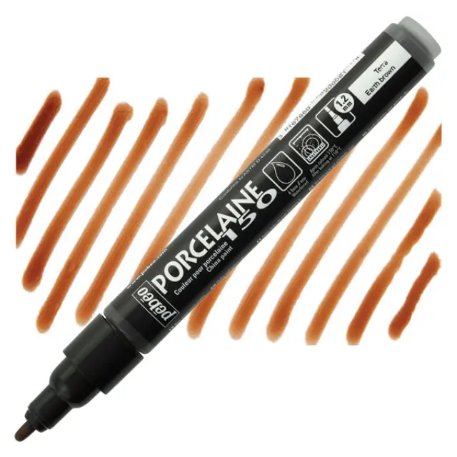 Pebeo Porcelaine Μαρκαδόρος Πορσελάνης - 08 Earth Brown 1.2mm