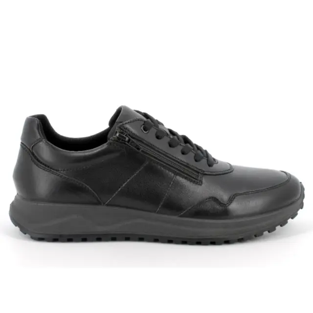 Imac Sneakers Ανδρικό δέρμα Μαύρο IMA/853560 NERO