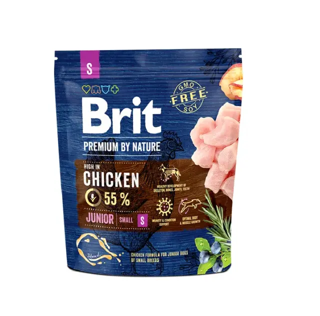 Brit Premium By Nature® Dog Junior Small Breeds Για Μικρόσωμα Κουτάβια με Κοτόπουλο 1kg