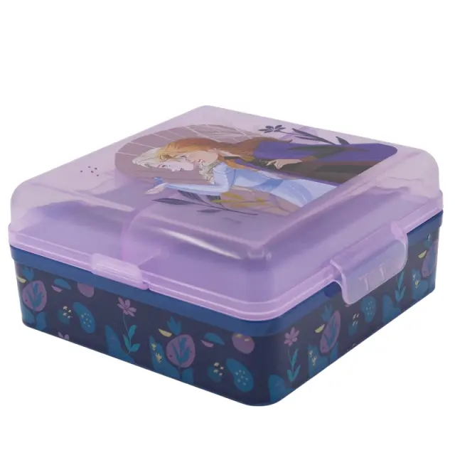 Πλαστικό Φαγητοδοχείο Frozen multi compartment Square Sandwitch Box 74293