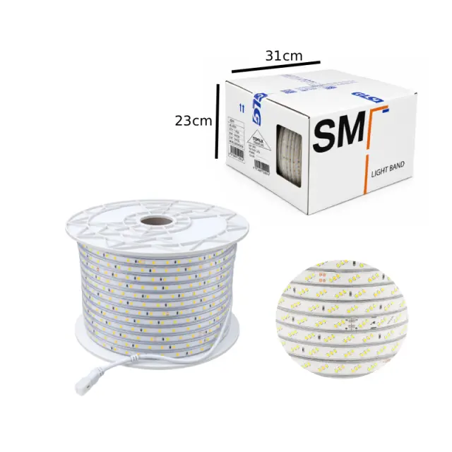 Φωτοσωλήνας LED 2835 180 LED/m 100m Λευκό Φως - LED Rope Light 2835 180 LED/m 100m White Light 0138092 2