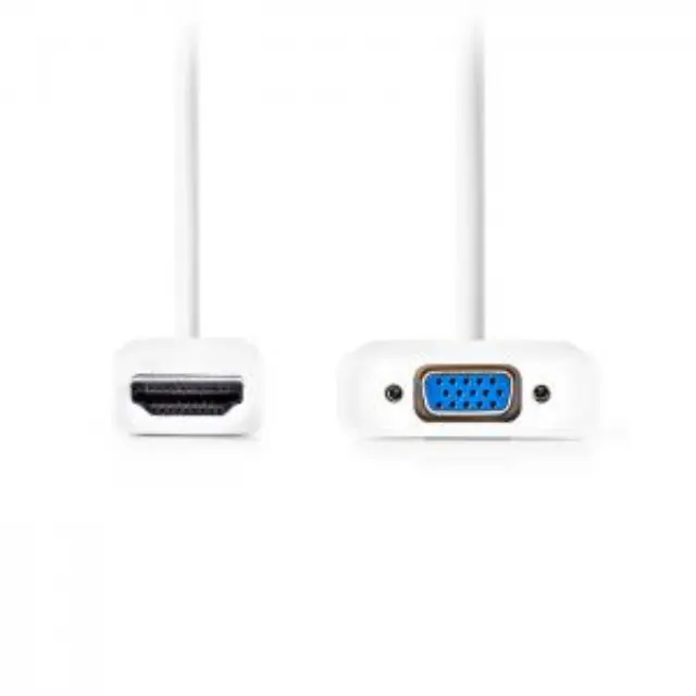 Μετατροπέας HDMI σε VGA και 3,5mm jack για ήχο, με καλώδιο 0.20m σε λευκό χρώμα. 2