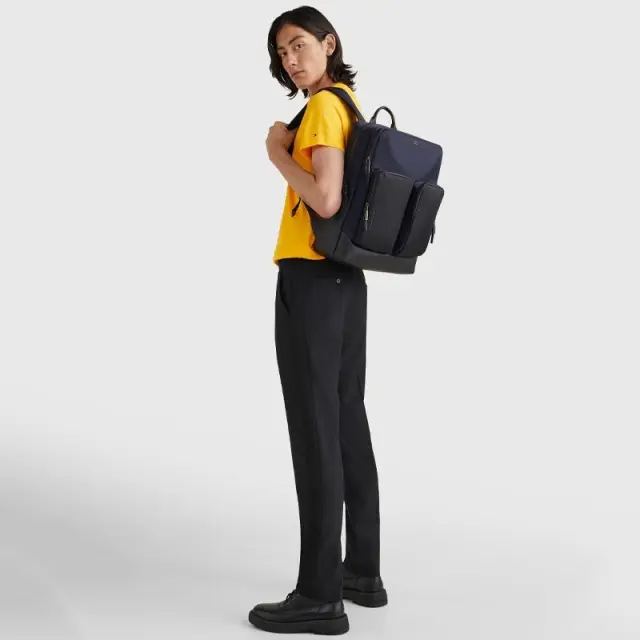 Tommy Hilfiger - Ανδρικό Σακίδιο Th City Commuter Tech Backpack AM0AM10597-DW6 Μπλε Σκούρο 2