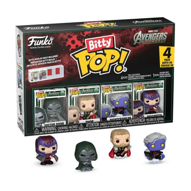 Φιγούρες Funko Bitty Pop! 4-Pack: Avengers Doomsday - Doctor Doom, Thor, Nightcrawler, Magneto Vinyl Figures