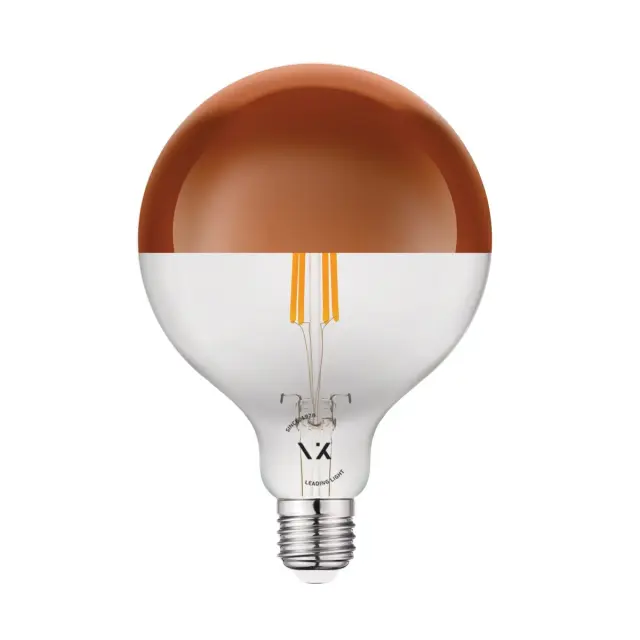 5 Τεμάχια Λάμπες led E27 G125 Filament ροζ χαλκός 7W 2700Κ Dimmable 05108/D/E/PCT/W