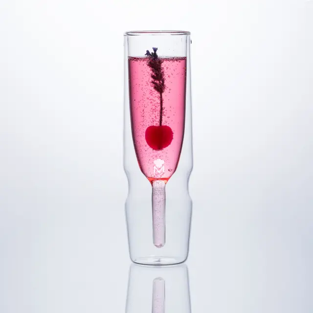 Master Pro Mixology Σετ Ποτήρια Σαμπάνιας από Βοριοπυριτικό Γυαλί 2τμχ 2