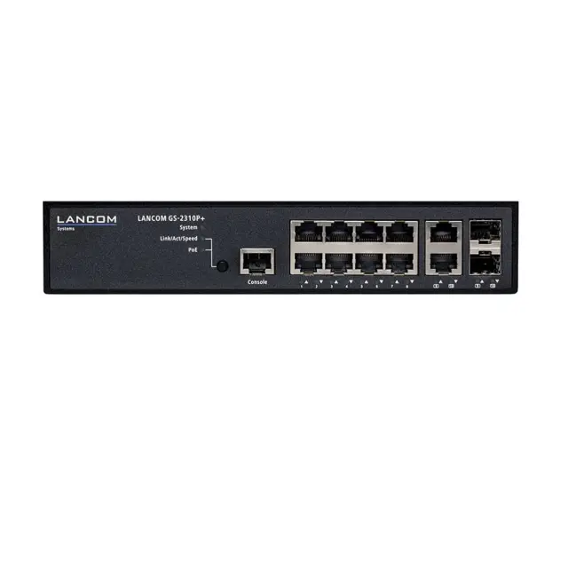 LANCOM GS-2310P+ Managed L2 Gigabit Ethernet Switch (8 Θύρες PoE+, 2 Θύρες SFP Combo, 1U)