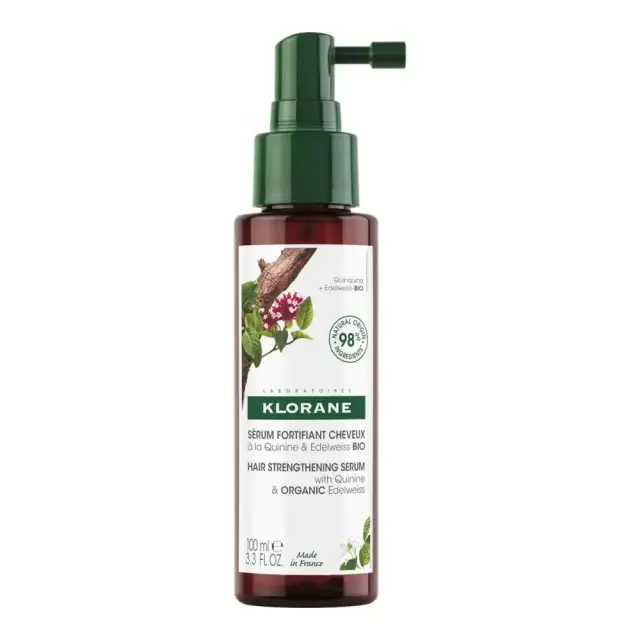Klorane Serum Μαλλιών Δυναμωτικός Ορός με Κινίνη & Βιολογικό Εντελβάις κατά της Τριχόπτωσης 100ml
